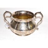 A Victorian silver sugar bowl, by Robert Hennell, London, 1865, lobed circular and on collet foot,