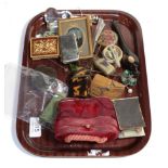 A group of 19th century and later miscellaneous items - including a Shagreen etui case, a tortoise