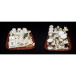 Crested china to include thimbles, cheese dishes, sun dials, stick telephones, long case clocks