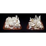 Crested china to include statues, buildings, monuments etc (approximately 45 pieces)