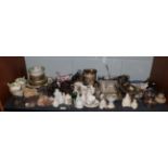 A quantity of miscellaneous items including: silver plated wares, 19th century ceramics,