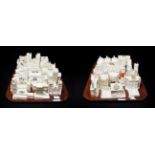 Crested china to include mostly buildings (approximately 45 pieces)