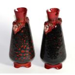 Royal Doulton two 'Yianyang' vases together with certificates