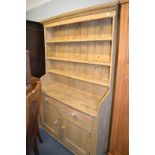 An early 19th century pine Welsh dresser