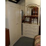 Selva, an Italian made two door wardrobe, a matching five drawer chest and mirror