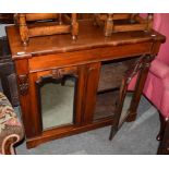 A 19th century mahogany chiffonier, with mirrored doors, 109cm by 47cm by 92cm