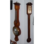 A George III style mahogany stick barometer, with dial signed Comitti & Son, London, 20th century;