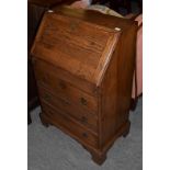 A 20th century oak bureau