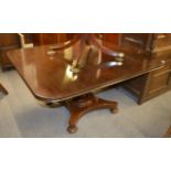 A mid 19th century mahogany dining table, 130cm diameter