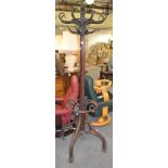 A 1920s bentwood coat stand