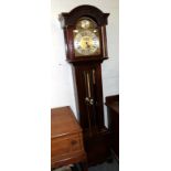 A reproduction mahogany Grandmother clock bearing plaque, ''A limited edition of 250, William