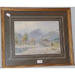 Albert Rosser (1899-1995) Grange in Borrowdale, signed, watercolour, 25.5cm by 35.5cm by