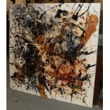 D Malanza (20th century) 'Devaneio Quinico', abstract, mixed media on canvas, signed and titled