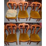 A set of Victorian mahogany balloon back dining chairs (6)