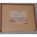 D * M * MacDonald, Scottish, Island sea scape, signed, indistinctly inscribed and dated 1917,