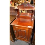 An Edwardian mahogany mirrored music cabinet, 47cm by 40cm by 116cm