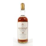 The Macallan Single Highland Malt Scotch Whisky 10 Years Old, 40% vol 1 Litre (one bottle)