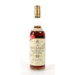 The Macallan Single Highland Malt Scotch Whisky 10 Years Old, 100° Proof, 57% vol 70cl (one bottle)