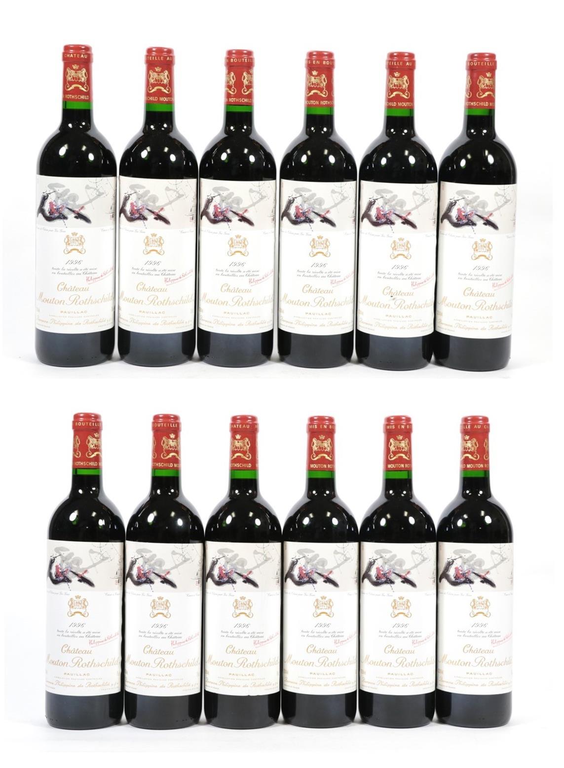 Château Mouton Rothschild 1996 Pauillac (twelve bottles)