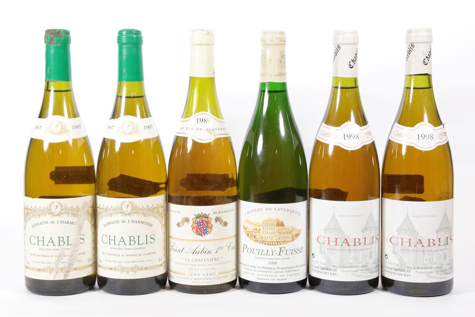 Château De Lavernette, Pouilly-Fuissé 1998 (one bottle), Domaine Del Iles, Chablis 1998 (two