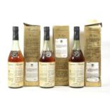 Cognac Prunier, Old Pale Grande Fine Champagne Cognac, in original cardboard sleeves (three