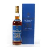 The Macallan 30 Years Old Single Highland Malt Scotch Whisky, 43% vol 700ml, in blue painted