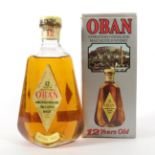 Oban 12 Years Old Unblended Highland Malt Whisky, 1970s decanter bottling, with stopper, 262/3 fl.