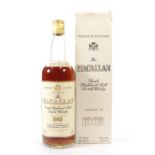 The Macallan 1963 Single Highland Malt Scotch Whisky, bottled 1980, 262/3 fl. ozs., 75° proof, 43%