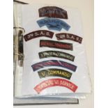 A Collection of Approximately One Hundred and Ninety Embroidered and Printed Cloth Shoulder Titles,