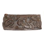 An African Ironwood Plaque, of rectangular form,