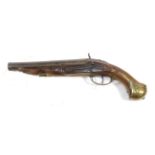 An 18th Century Continental Cavalry Pistol, converted from a flintlock,