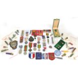 A Collection of Miniature Medals and Insignia, including Rhodesian miniatures,