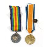 A First World War Pair, comprising British War Medal and Victory Medal, awarded to 202834 PTE.J.W.