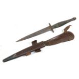 A Second World War Fighting Knife Second Pattern B2, with 16.