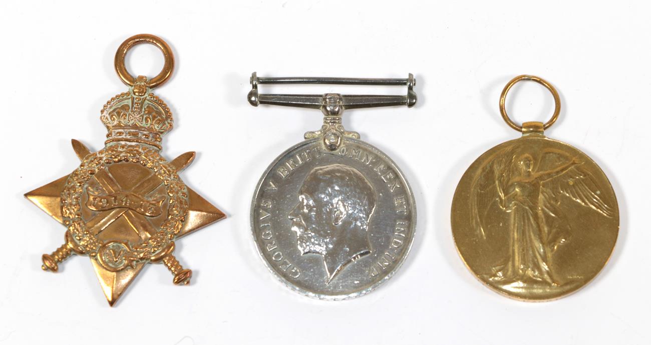 A First World War Trio, comprising 1914-15 Star, British War Medal and Victory Medal,