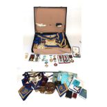 A Quantity of Masonic Regalia, including a Knights Templar enamelled star,