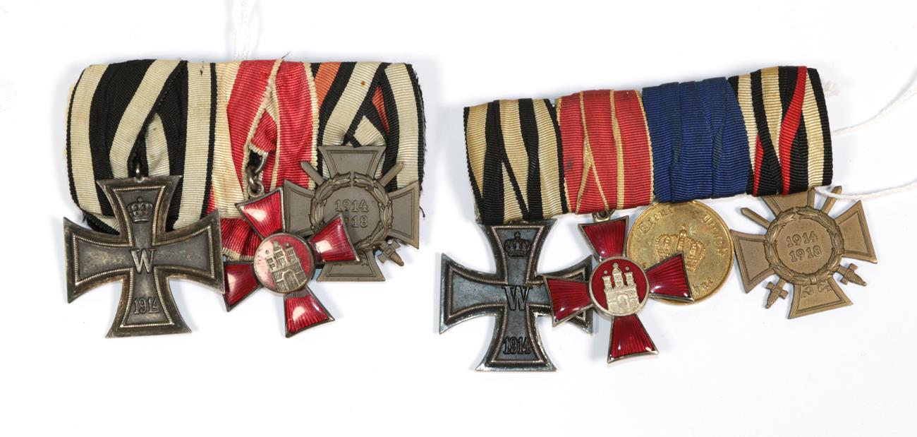 Two Imperial German Medal Bars,