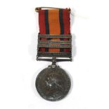 A Queen's South Africa Medal, with four clasps CAPE COLONY, ORANGE FREE STATE,