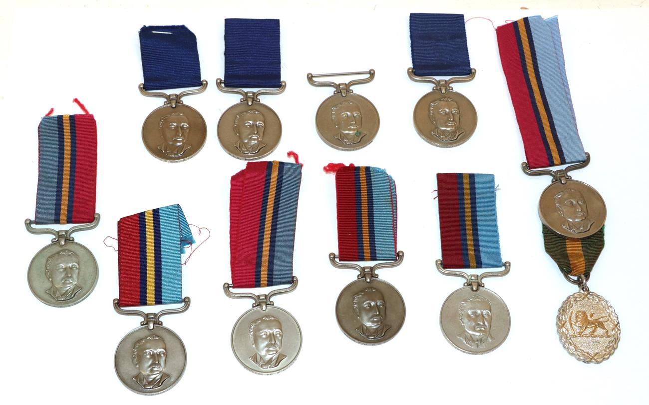 A Collection of Eleven Rhodesian Medals:- Rhodesian GSM & Territorial to PR30062 Rfn R R Howlett;