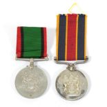 A Southern Rhodesia Service Medal & Police Reserve Faithful Service Medal,