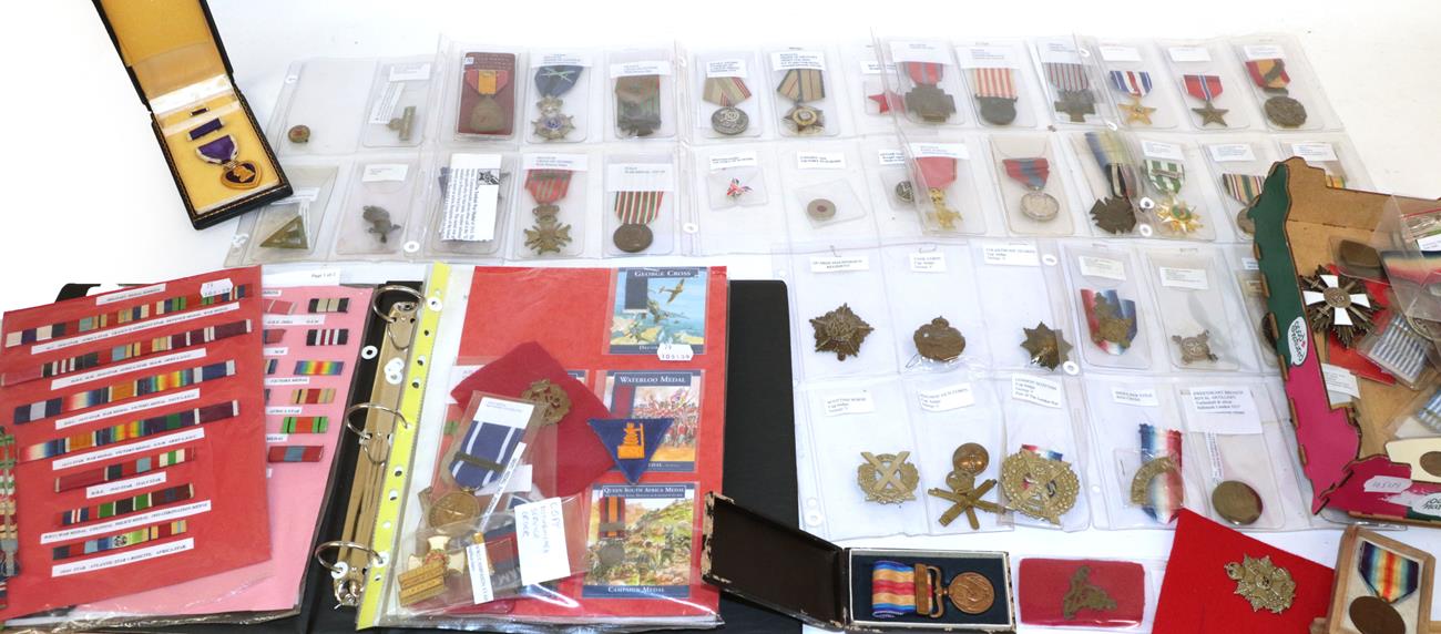 A Collection of World Medals and Insignia; including British, American, European and Japanese,