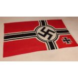 A German Third Reich Kriegsmarine Battle Flag, in printed linen,