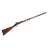 A 19th Century 16 Bore Single Barrel Percussion Sporting Gun by Mayor,