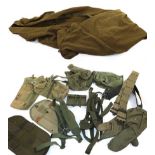 A Small Quantity of British and American Webbing, comprising a set of '58 pattern rear pouches,