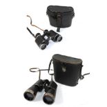 A Pair of Second World War German 6 x 30 Dienstglas Binoculars, numbered 25087, H/6400,