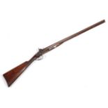 A 19th Century 16 Bore Side by Side Double Barrel Percussion Sporting Gun by Wil.