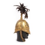 A Victorian 1847 "Albert" Pattern Officer's Gilt Brass Helmet to The Carabiniers,