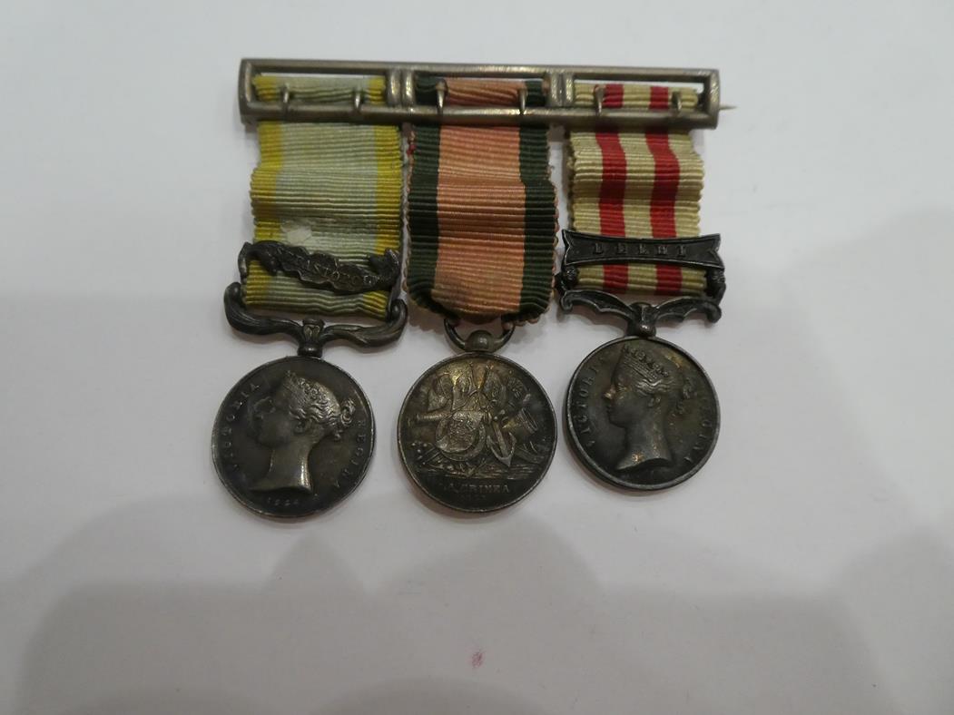 A Victorian Group of Three Medals, comprising Crimea Medal with clasp SEBASTAPOL, awarded to LIEUT. - Image 20 of 26