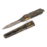 A First World War German Trench Knife, the 10.
