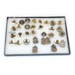 A Collection of Twenty Three Mother of Pearl Sweetheart Brooches, to the British Army,